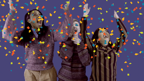 confetti celebrate GIF by Girl Starter